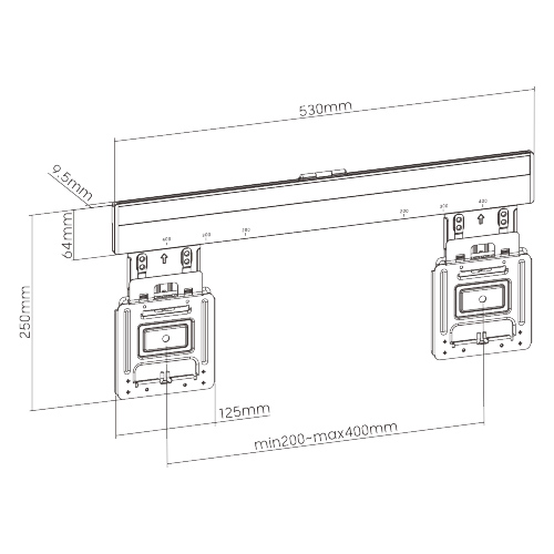 BRATECK επιτοίχια βάση τηλεόρασης LED-1944, 32-65", έως 75kg, ultra slim, fixed 7 BRATECK επιτοίχια βάση τηλεόρασης LED-1944, 32-65", έως 75kg, ultra slim, fixed - Image 5