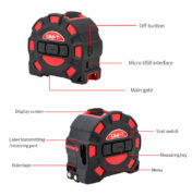 UNI-T ψηφιακό μέτρο laser LM60T, έως 60m, m/ft/in, με μετροταινία 5m 7