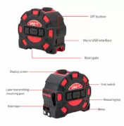 UNI-T ψηφιακό μέτρο laser LM60T, έως 60m, m/ft/in, με μετροταινία 5m 7