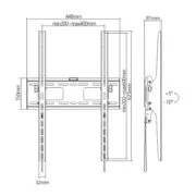 BRATECK επιτοίχια βάση τηλεόρασης LP42-64AT, 37-75", έως 75kg, οριζόντια 7