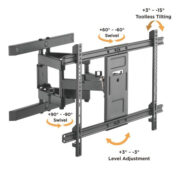 BRATECK επιτοίχια βάση τηλεόρασης LPA61-466, 37-80", έως 60kg, full motion 11 BRATECK επιτοίχια βάση τηλεόρασης LPA61-466, 37-80", έως 60kg, full motion 4
