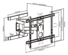 BRATECK επιτοίχια βάση τηλεόρασης LPA61-466, 37-80", έως 60kg, full motion 12 BRATECK επιτοίχια βάση τηλεόρασης LPA61-466, 37-80", έως 60kg, full motion 5