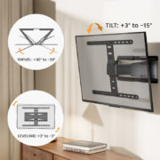 BRATECK επιτοίχια βάση τηλεόρασης LPA79-464, 43-90", έως 50kg, full motion 12 BRATECK επιτοίχια βάση τηλεόρασης LPA79-464, 43-90", έως 50kg, full motion 3