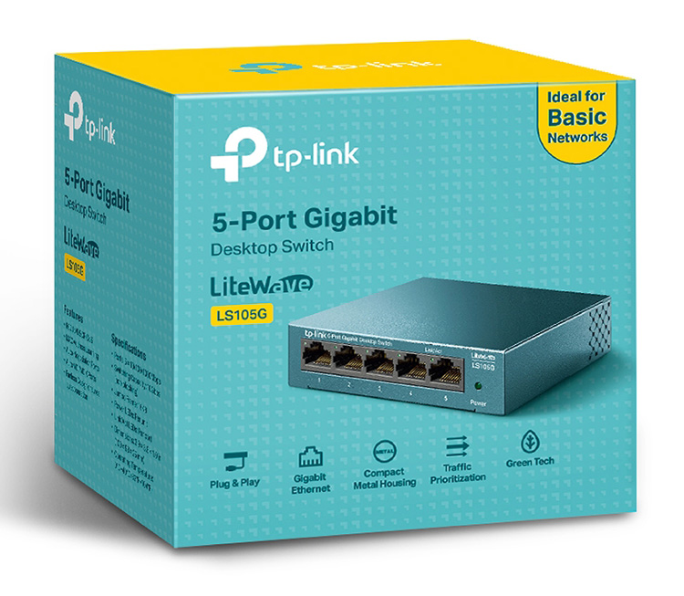 TP-LINK Desktop Switch LS105G, 5-port 10/100/1000Mbps, Ver. 1.0 8 TP-LINK Desktop Switch LS105G, 5-port 10/100/1000Mbps, Ver. 1.0 - Image 6