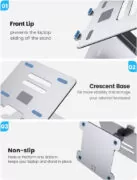 ORICO μεταλλική βάση για laptop/tablet LST-T1, 11~15.6", foldable, ασημί 9 ORICO μεταλλική βάση για laptop/tablet LST-T1, 11~15.6", foldable, ασημί 3