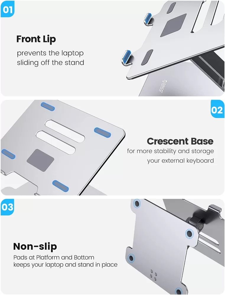 ORICO μεταλλική βάση για laptop/tablet LST-T1, 11~15.6", foldable, ασημί 5 ORICO μεταλλική βάση για laptop/tablet LST-T1, 11~15.6", foldable, ασημί - Image 3