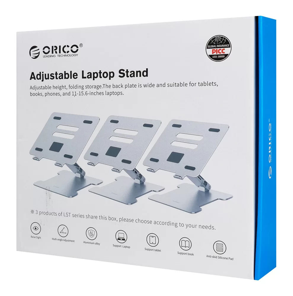 ORICO μεταλλική βάση για laptop/tablet LST-T1, 11~15.6", foldable, ασημί 7 ORICO μεταλλική βάση για laptop/tablet LST-T1, 11~15.6", foldable, ασημί - Image 5