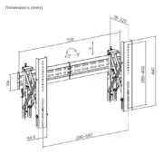 BRATECK επιτοίχια βάση τηλεόρασης LVW02E-46T, 37-70", έως 70kg, Pop-Out 9
