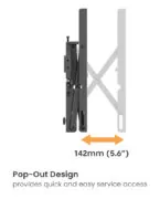 BRATECK επιτοίχια βάση τηλεόρασης LVW02E-48T, 37-70", έως 70kg, Pop-Out 10 BRATECK επιτοίχια βάση τηλεόρασης LVW02E-48T, 37-70", έως 70kg, Pop-Out 2