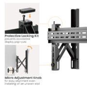 BRATECK επιτοίχια βάση τηλεόρασης LVW02E-48T, 37-70", έως 70kg, Pop-Out 4