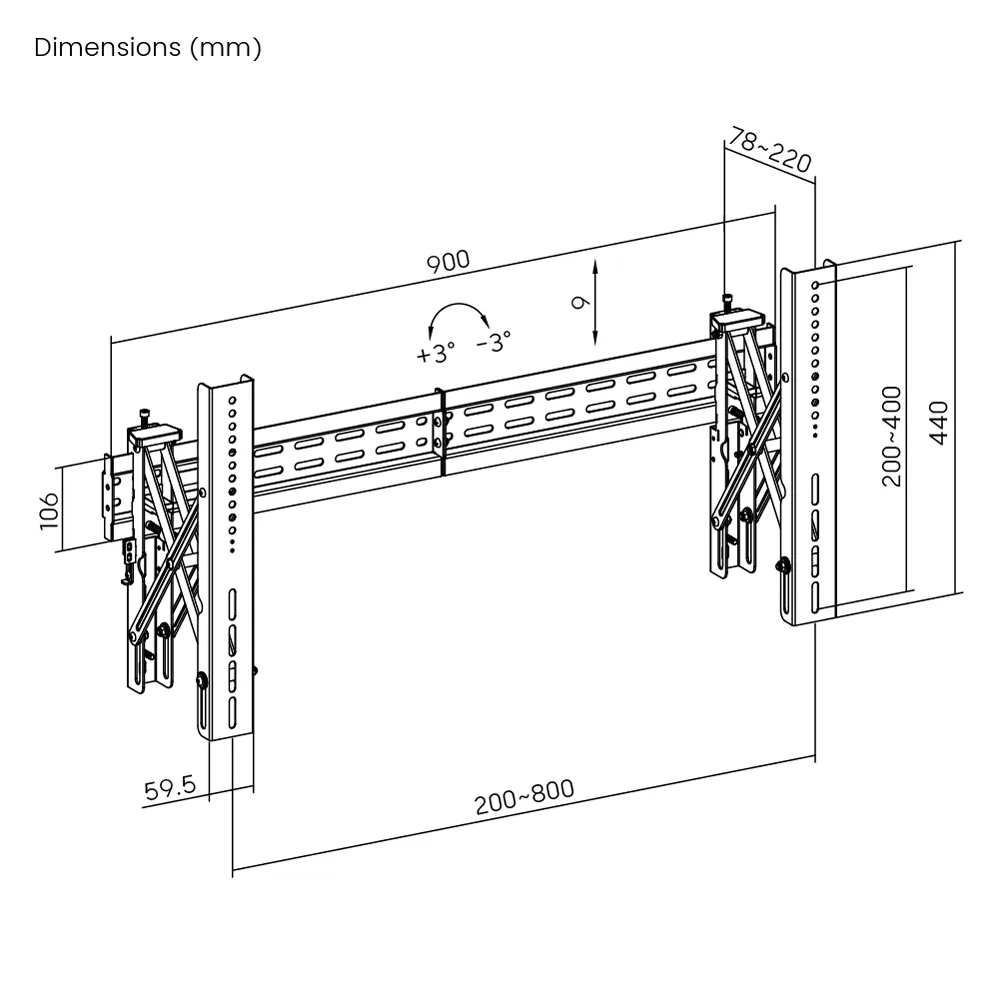 BRATECK επιτοίχια βάση τηλεόρασης LVW02E-48T, 37-70", έως 70kg, Pop-Out 9 BRATECK επιτοίχια βάση τηλεόρασης LVW02E-48T, 37-70", έως 70kg, Pop-Out - Image 7