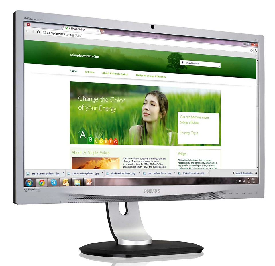 PHILIPS used οθόνη 241P4LRYES LED, 24" 1920x1080, VGA/DVI/DisplayPort, Grade B 3 PHILIPS used οθόνη 241P4LRYES LED, 24" 1920x1080, VGA/DVI/DisplayPort, Grade B