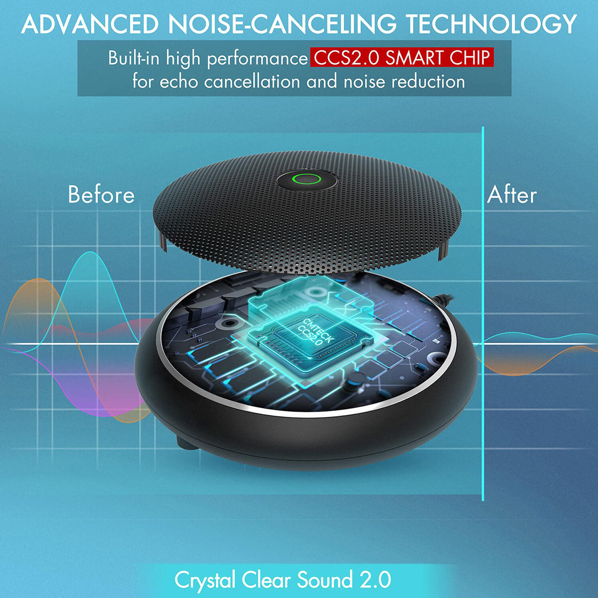 CMTECK επιτραπέζιο μικρόφωνο M003, omnidirectional, USB, μαύρο 6 CMTECK επιτραπέζιο μικρόφωνο M003, omnidirectional, USB, μαύρο - Image 4