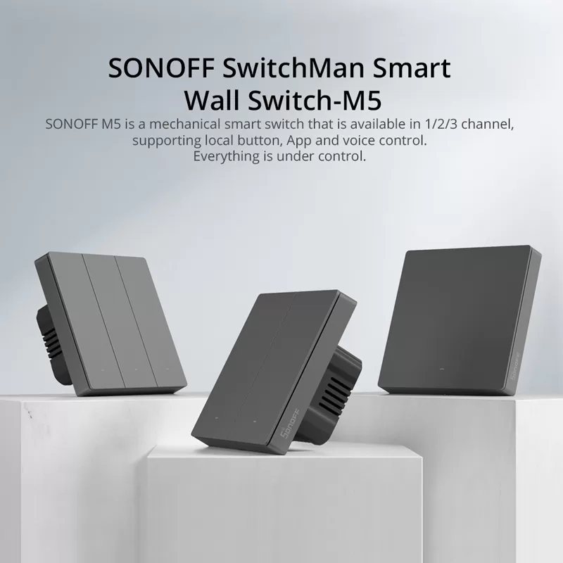SONOFF smart διακόπτης M5-1C-86, μονός, WiFi, γκρι 4 SONOFF smart διακόπτης M5-1C-86, μονός, WiFi, γκρι - Image 2