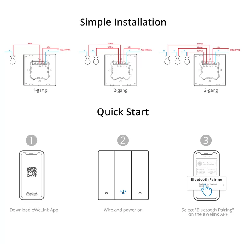 SONOFF smart διακόπτης M5-1C-86, μονός, WiFi, γκρι 8 SONOFF smart διακόπτης M5-1C-86, μονός, WiFi, γκρι - Image 6