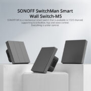SONOFF smart διακόπτης M5-3C-86, τριπλός, WiFi, γκρι 2