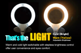PROSKIT μεγεθυντικός φακός MA-1010U, κλιπ & βάση, LED, 3D 1.75x, λευκός 6