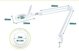 PROSKIT μεγεθυντικός φακός MA-1209LI με σφιγκτήρα, LED, 5D 2.25x, λευκός 5
