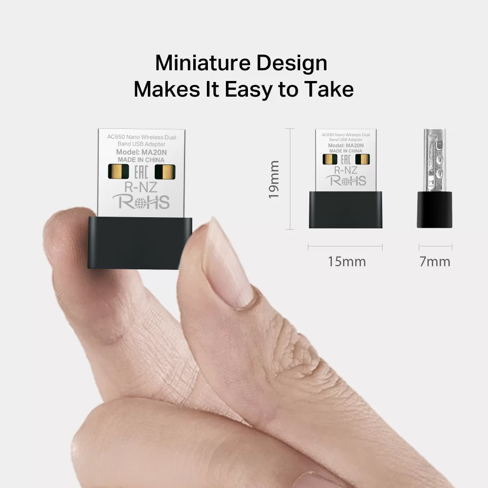 MERCUSYS ασύρματος USB αντάπτορας δικτύου MA20N, 650Mbps AC650, Ver 1.0 5 MERCUSYS ασύρματος USB αντάπτορας δικτύου MA20N, 650Mbps AC650, Ver 1.0 - Image 3