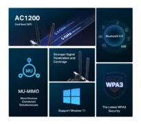 MERCUSYS κάρτα δικτύου WiFi & Bluetooth MA30E, AC1200, PCIe, Ver 1.0 3