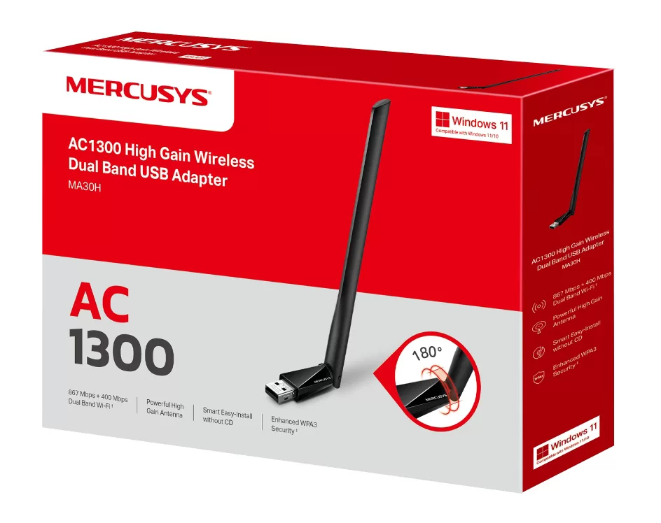MERCUSYS ασύρματος USB αντάπτορας δικτύου MA30H, AC1300, Dual Band, V.2.0 7 MERCUSYS ασύρματος USB αντάπτορας δικτύου MA30H, AC1300, Dual Band, V.2.0 - Image 5