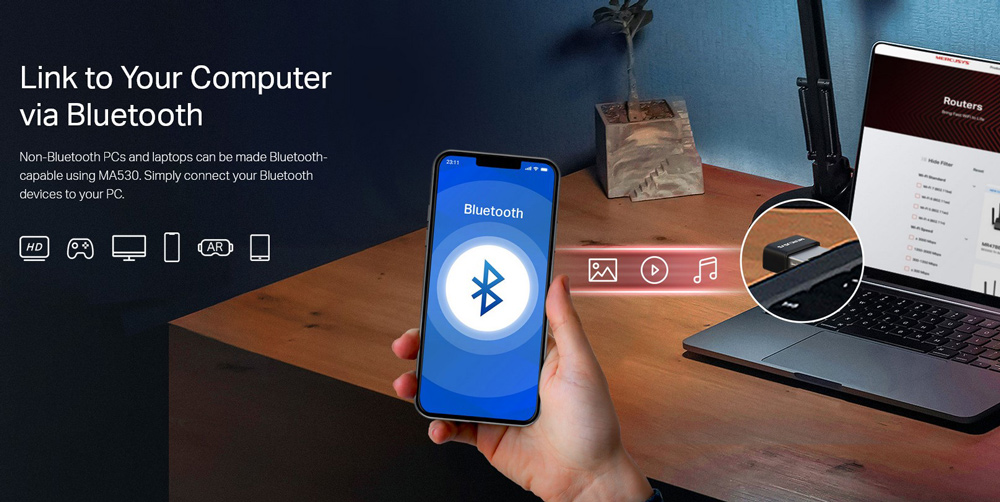 MERCUSYS Nano USB Adapter, Bluetooth 5.3 , V.1.0 4 MERCUSYS Nano USB Adapter, Bluetooth 5.3 , V.1.0 - Image 2
