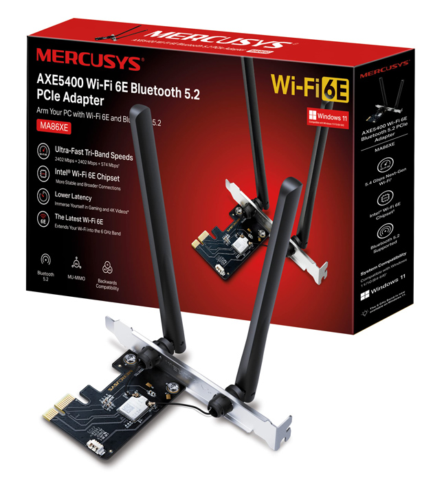 MERCUSYS κάρτα δικτύου MA86XE, AXE5400, Wi-Fi 6E, Bluetooth, PCIe, V.1.0 8 MERCUSYS κάρτα δικτύου MA86XE, AXE5400, Wi-Fi 6E, Bluetooth, PCIe, V.1.0 - Image 6