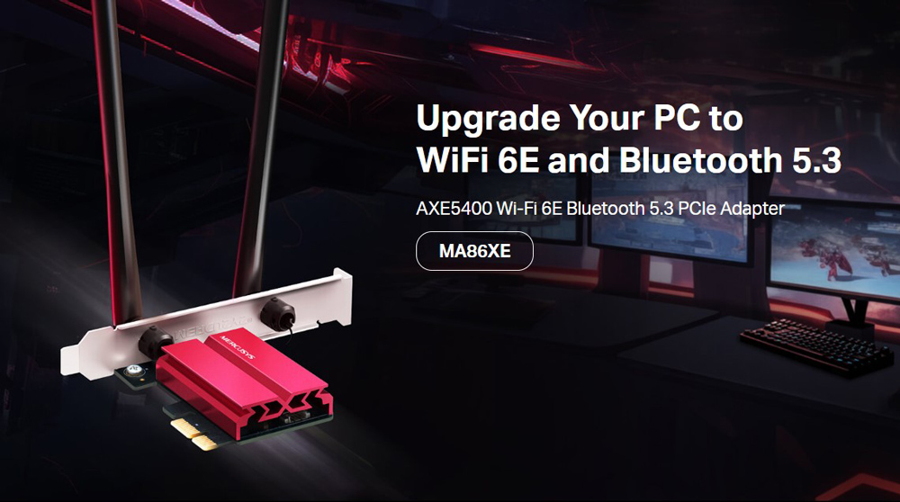 MERCUSYS κάρτα δικτύου MA86XE, AXE5400, Wi-Fi 6E, Bluetooth, PCIe, V.2.0 4 MERCUSYS κάρτα δικτύου MA86XE, AXE5400, Wi-Fi 6E, Bluetooth, PCIe, V.2.0 - Image 2