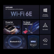 MERCUSYS κάρτα δικτύου MA86XE, AXE5400, Wi-Fi 6E, Bluetooth, PCIe, V.2.0 10 MERCUSYS κάρτα δικτύου MA86XE, AXE5400, Wi-Fi 6E, Bluetooth, PCIe, V.2.0 3