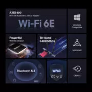 MERCUSYS κάρτα δικτύου MA86XE, AXE5400, Wi-Fi 6E, Bluetooth, PCIe, V.2.0 3