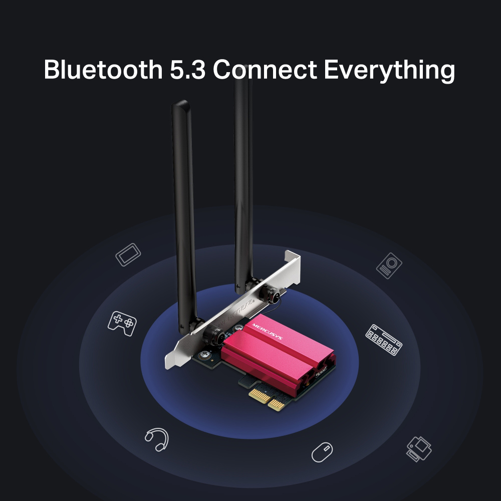MERCUSYS κάρτα δικτύου MA86XE, AXE5400, Wi-Fi 6E, Bluetooth, PCIe, V.2.0 7 MERCUSYS κάρτα δικτύου MA86XE, AXE5400, Wi-Fi 6E, Bluetooth, PCIe, V.2.0 - Image 5