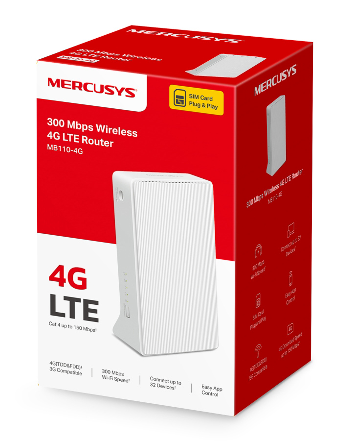 MERCUSYS router MB110-4G, 4G LTE, WiFi 300 Mbps, Ver. 2.0 9 MERCUSYS router MB110-4G, 4G LTE, WiFi 300 Mbps, Ver. 2.0 - Image 7
