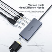 ORICO docking station MC-U501P, 5 θυρών, USB-C σύνδεση, 60W PD, 4K, γκρι 10 ORICO docking station MC-U501P, 5 θυρών, USB-C σύνδεση, 60W PD, 4K, γκρι 2