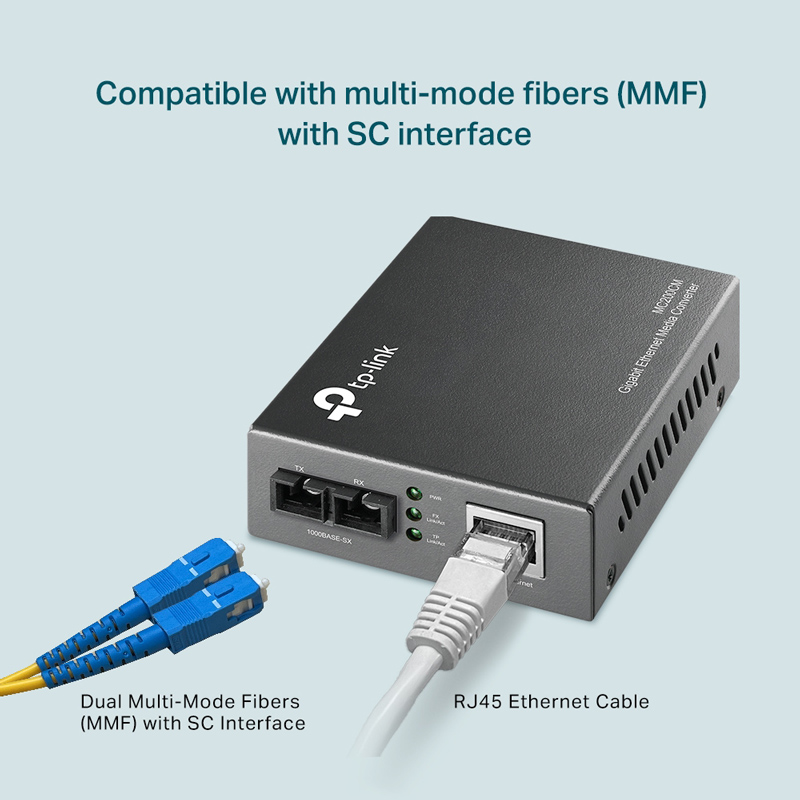 TP-LINK Gigabit Multi-Mode Media Converter MC200CM, Ver. 4.0 4 TP-LINK Gigabit Multi-Mode Media Converter MC200CM, Ver. 4.0 - Image 2