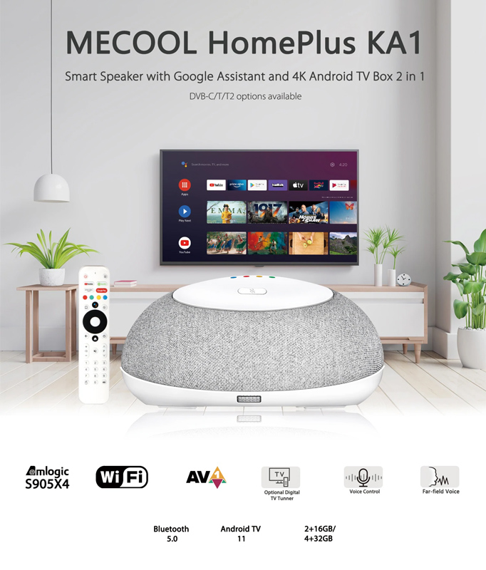 MECOOL TV Box & smart ηχείο KA1 με αποκωδικοποιητή, 4K, Android 11 4 MECOOL TV Box & smart ηχείο KA1 με αποκωδικοποιητή, 4K, Android 11 - Image 2