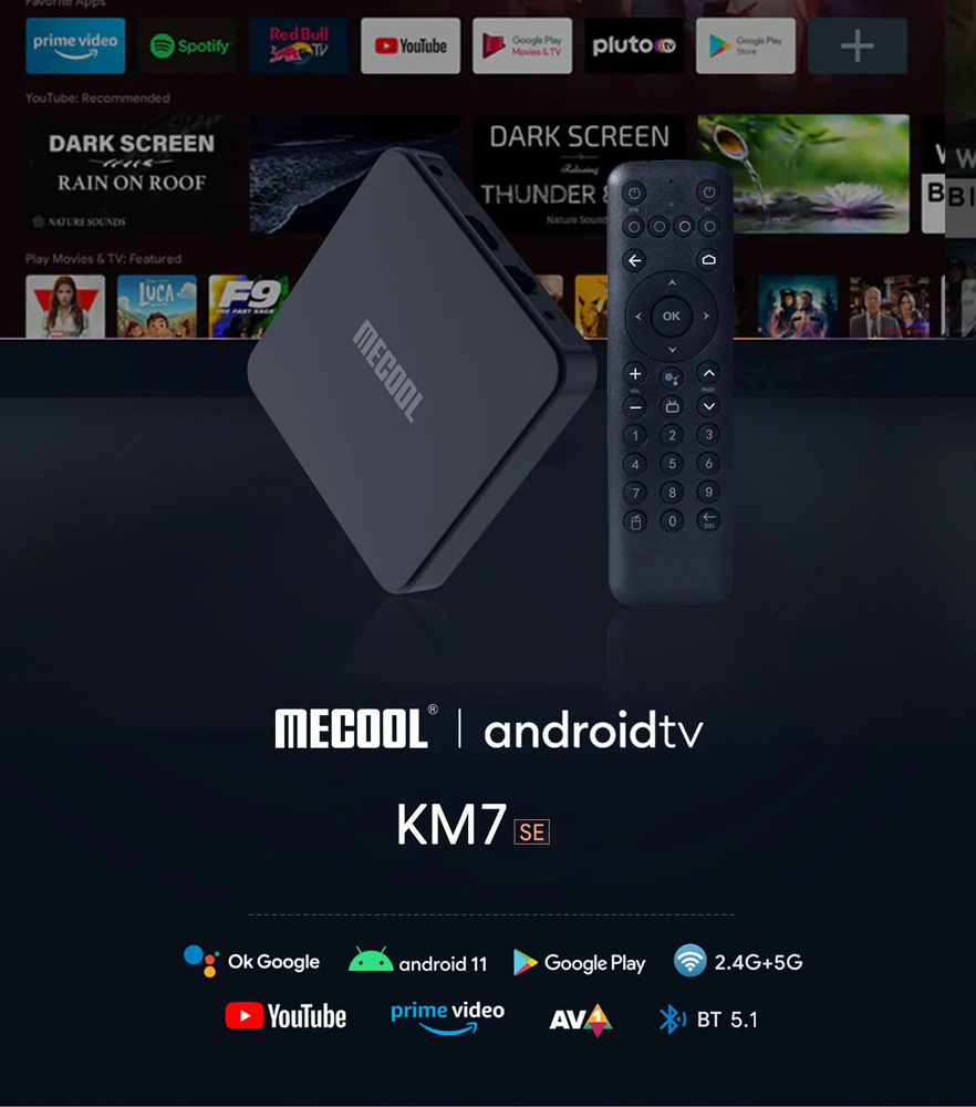 MECOOL TV Box KM7 SE, Google πιστοποίηση, 4K, 2/32GB, WiFi, Android 11 4 MECOOL TV Box KM7 SE, Google πιστοποίηση, 4K, 2/32GB, WiFi, Android 11 - Image 2