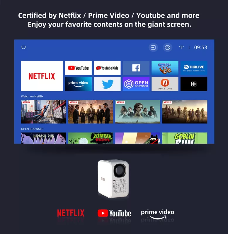 MECOOL smart βιντεοπροβολέας KP2, 1080p FHD, 600 ANSI, Wi-Fi, λευκός 9 MECOOL smart βιντεοπροβολέας KP2, 1080p FHD, 600 ANSI, Wi-Fi, λευκός - Image 7