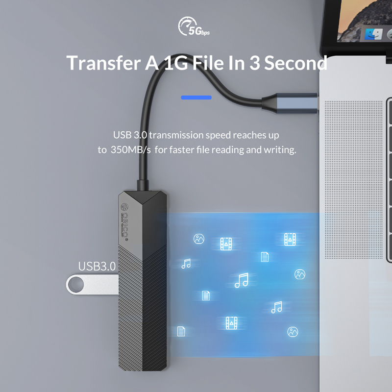 ORICO docking station MDK-5P, 5 θυρών, USB-C σύνδεση, 4K, μαύρο 4 ORICO docking station MDK-5P, 5 θυρών, USB-C σύνδεση, 4K, μαύρο - Image 2