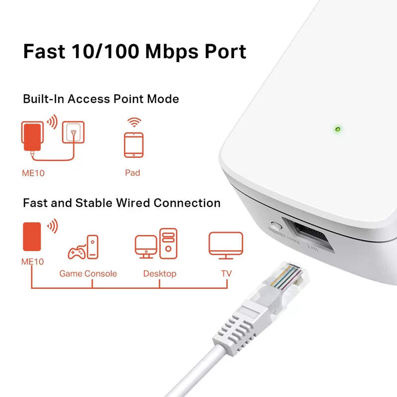 MERCUSYS Wi-Fi range extender ME10, 300Mbps, Ver. 1.0 4 MERCUSYS Wi-Fi range extender ME10, 300Mbps, Ver. 1.0 - Image 2