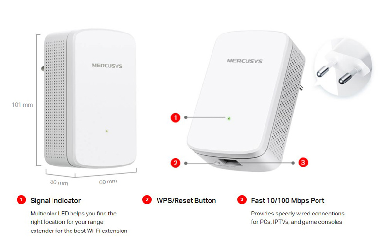 MERCUSYS Wi-Fi range extender ME10, 300Mbps, Ver. 1.0 6 MERCUSYS Wi-Fi range extender ME10, 300Mbps, Ver. 1.0 - Image 4