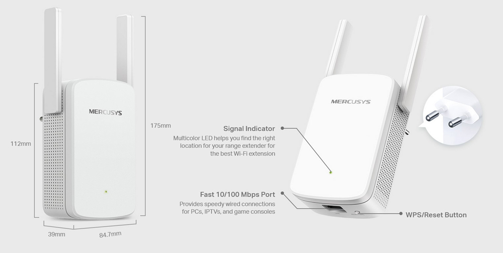 MERCUSYS Wi-Fi Range Extender ME30, 1200Mbps, Ver. 1.0 5 MERCUSYS Wi-Fi Range Extender ME30, 1200Mbps, Ver. 1.0 - Image 3