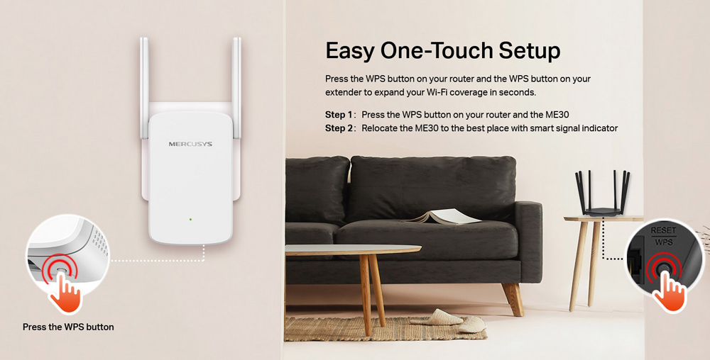 MERCUSYS Wi-Fi Range Extender ME30, 1200Mbps, Ver. 1.0 8 MERCUSYS Wi-Fi Range Extender ME30, 1200Mbps, Ver. 1.0 - Image 6