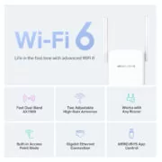 MERCUSYS range extender ME60X, WiFi 6, 1500Mbps AX1500, Ver. 1.0 3