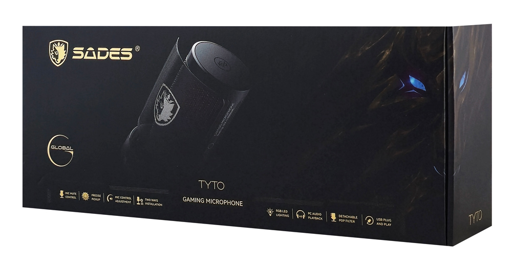 SADES gaming μικρόφωνο TYTO με βάση γραφείου & επιτραπέζια, pop φίλτρο, καρδιοειδές, USB, μαύρο 8 SADES gaming μικρόφωνο TYTO με βάση γραφείου & επιτραπέζια, pop φίλτρο, καρδιοειδές, USB, μαύρο - Image 6