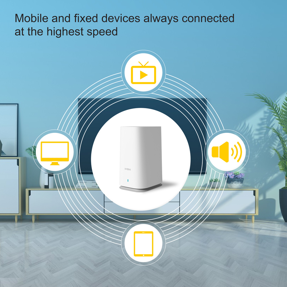 STRONG WiFi Mesh Home Kit ATRIA 2100, 2100Mbps Dual Band, 2τμχ 5 STRONG WiFi Mesh Home Kit ATRIA 2100, 2100Mbps Dual Band, 2τμχ - Image 3