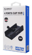 ORICO USB hub MH4PU-P με σφιγκτήρα, 4x θυρών, 5Gbps, USB σύνδεση, μαύρο 6
