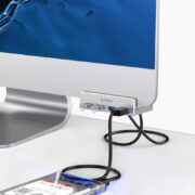 ORICO USB hub MH4PU-P με σφιγκτήρα, 4x θυρών, 5Gbps, USB σύνδεση, ασημί 3