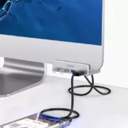 ORICO USB hub MH4PU-P με σφιγκτήρα, 4x θυρών, 5Gbps, USB σύνδεση, ασημί 3