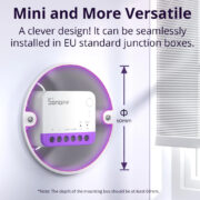 SONOFF smart διακόπτης MINI-RBS για μηχανισμό κουρτινών, WiFi, συμβατός με Matter, λευκός 5