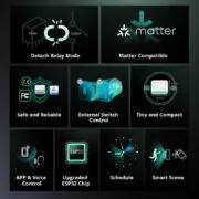 SONOFF smart διακόπτης MINIR4M, 2 κανάλια, Wi-Fi, 10A, λευκός 4